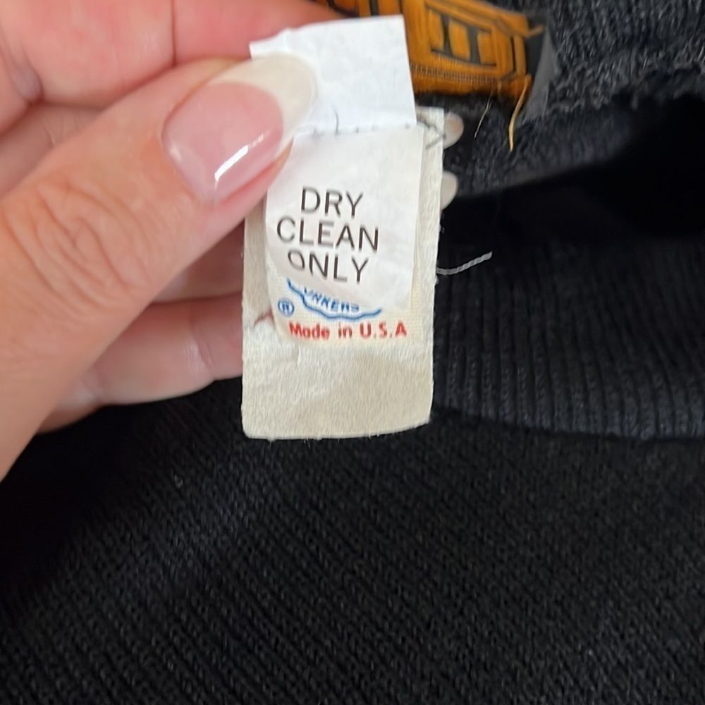 Vintage ILGWU label knit dress black made in USA size 8 - Picture 10 of 12